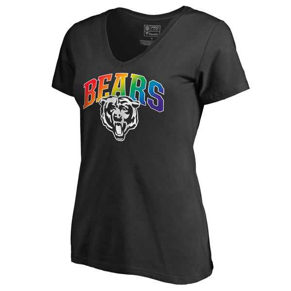 Women's Chicago Bears NFL Pro Line by Fanatics Branded Black Plus Sizes Pride T-Shirt,We sell and wholesale Women's Chicago Bears NFL Pro Line by Fanatics Branded Black Plus Sizes Pride T-Shirt on line form chian!